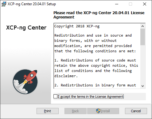 Cài đặt XCP-ng Center trên Windows 10