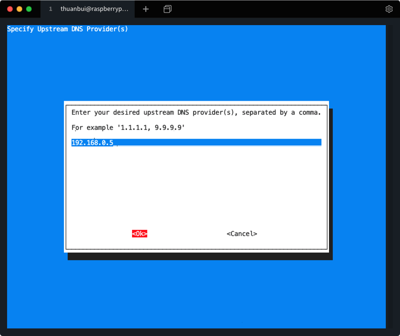 Điền vào IP của máy chủ đang chạy AdGuard Home