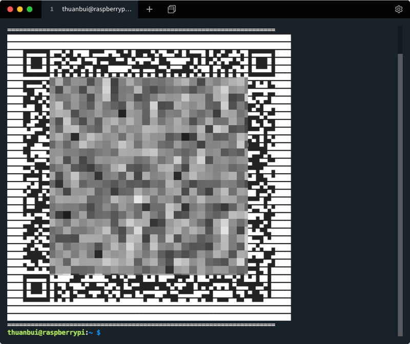 Scan QR Code này để tạo client mới