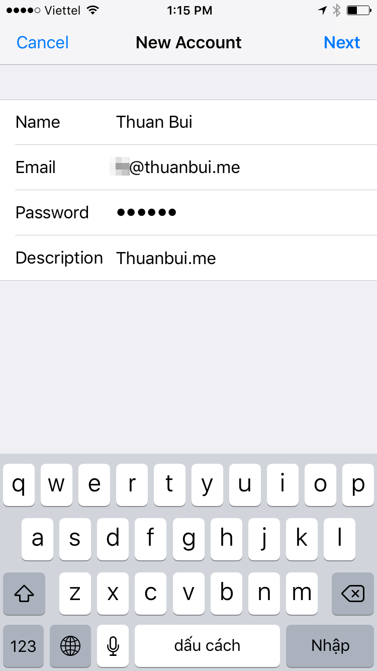 Điền các thông tin yêu cầu: tên của bạn, email, mật khẩu và chú thích