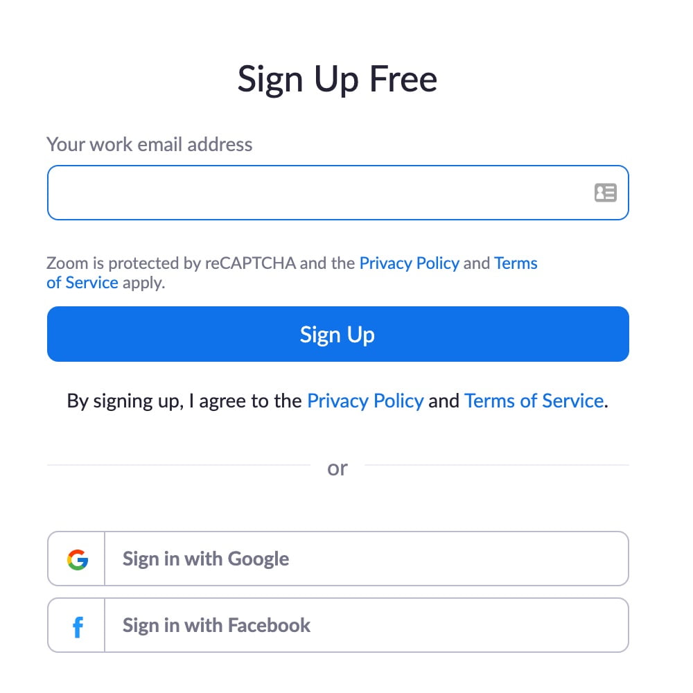 Đăng ký tài khoản Zoom