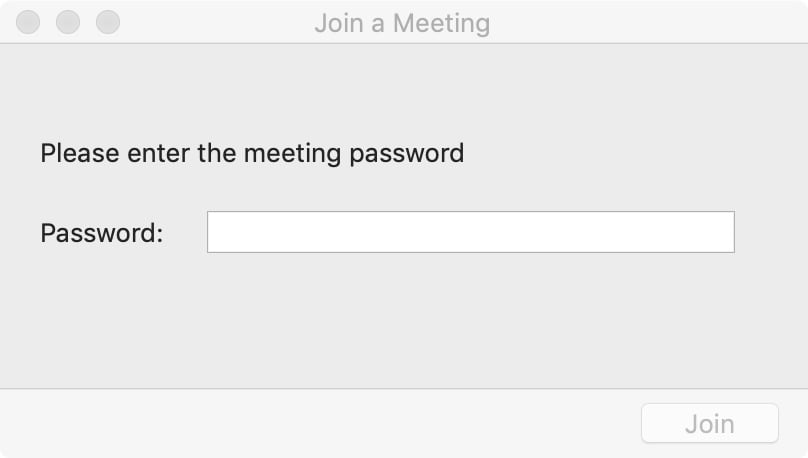 Điền mật khẩu buổi họp