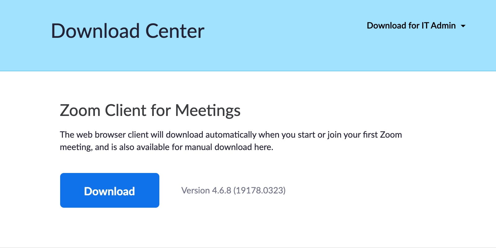 Bấm nút Download để tải Zoom về máy tính và cài đặt
