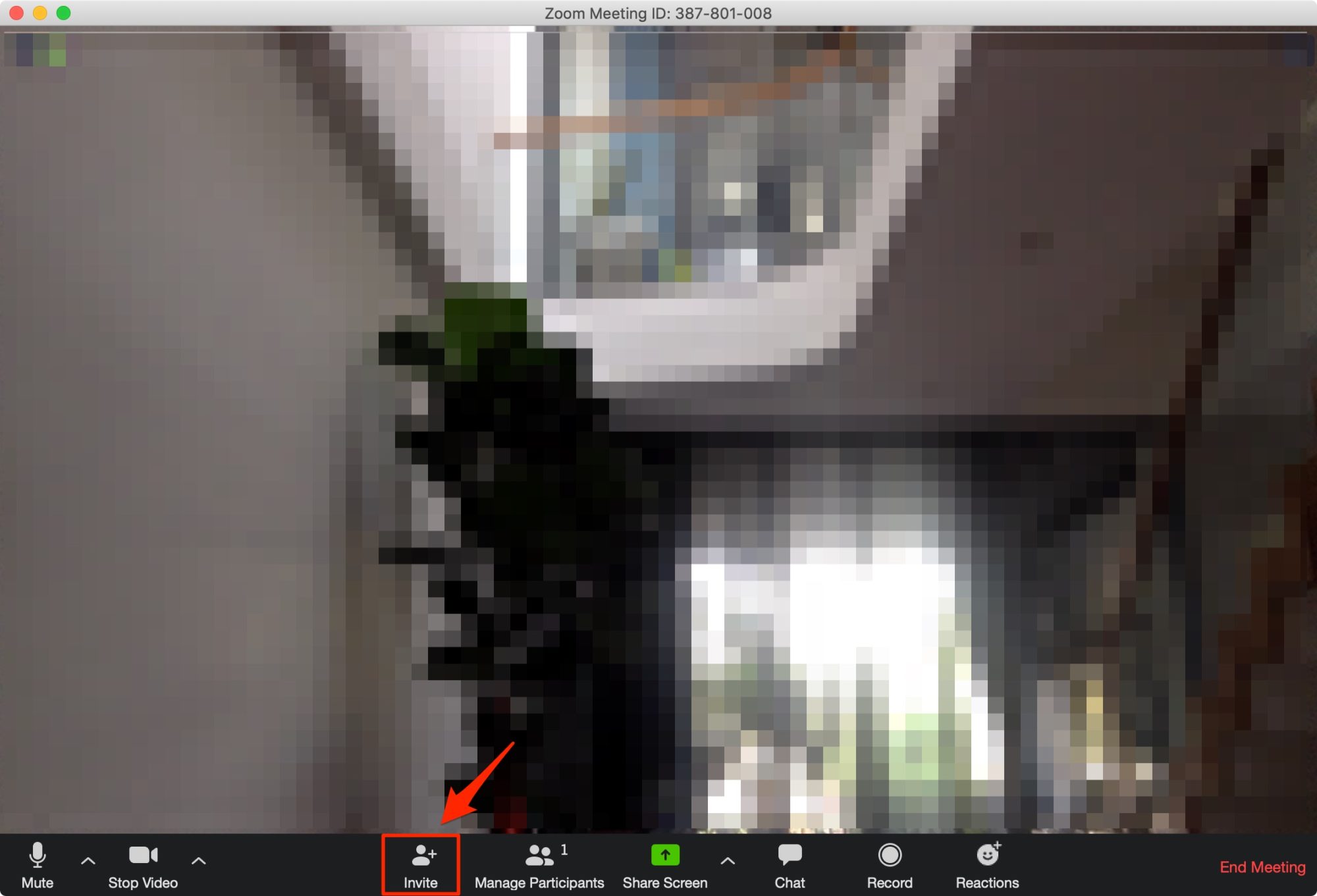 Bấm nút Invite để mời thành viên tham gia
