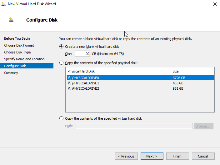 Đặt kích thước cho ổ cứng. Mình chọn 20GB