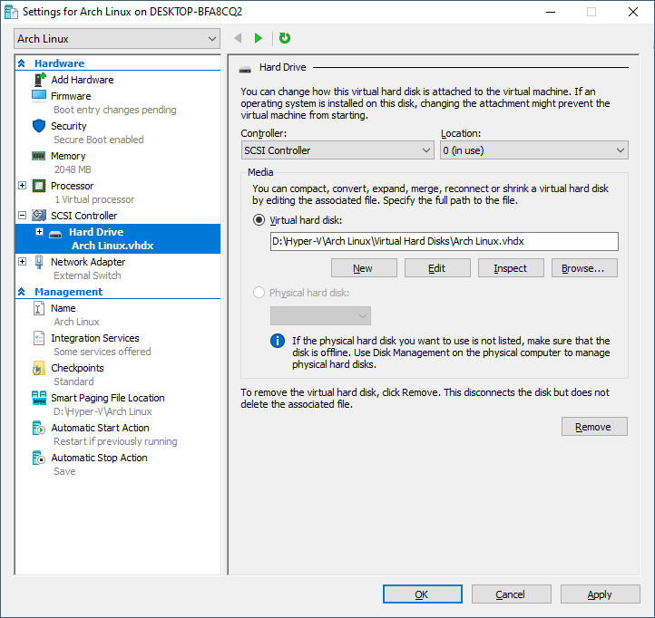 Chọn file ổ cứng ảo vừa mới tạo trước đó