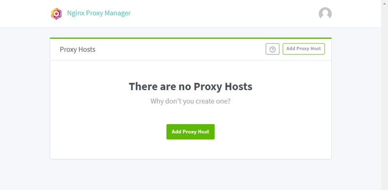 Bấm vào Add Proxy Host để tạo mới