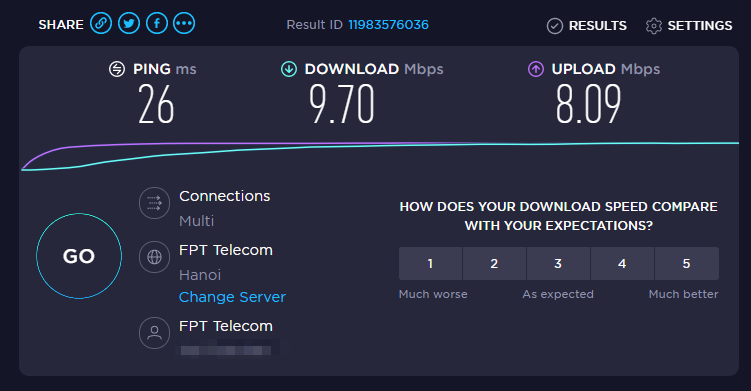 Tốc độ vẫn bị giới hạn ở tầm 10Mbps
