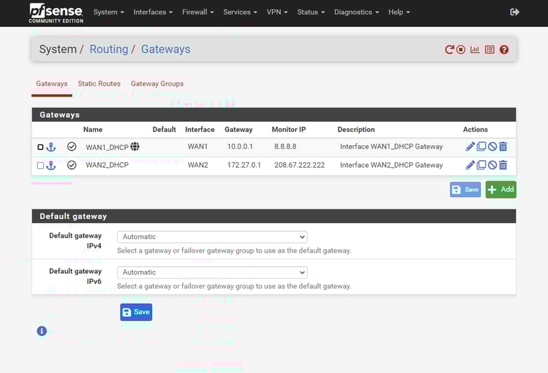 Thiết lập Monitor IP cho hai cổng mạng WAN.
