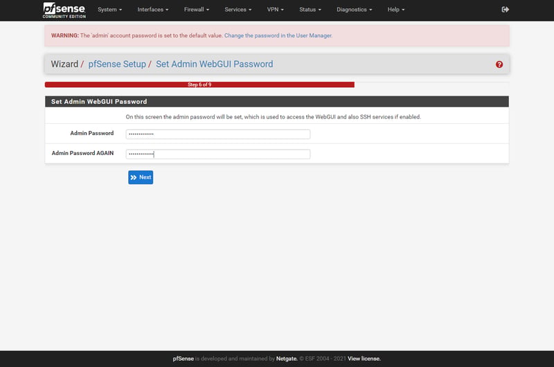 Nhập mật khẩu mới cho tài khoản Admin