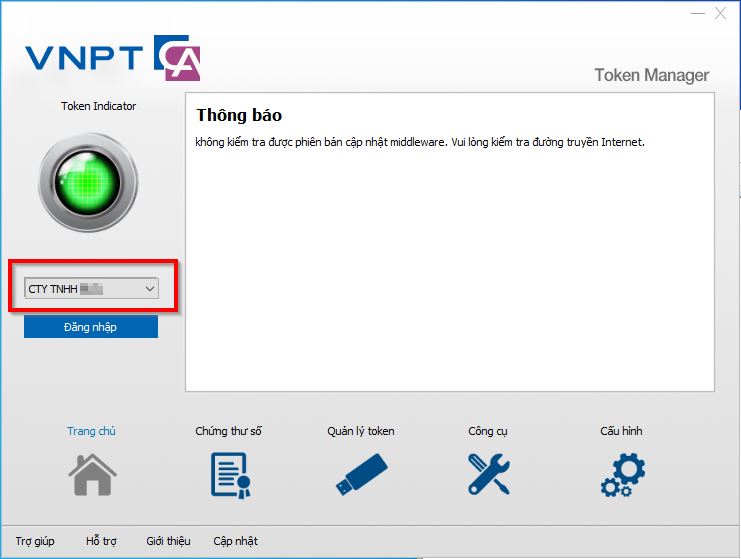 Chữ ký số được nhận thành công trong ứng dụng quản lý VNPT CA