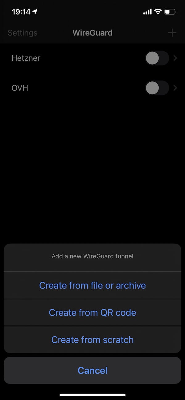Thiết lập kết nối WireGuard trên iOS