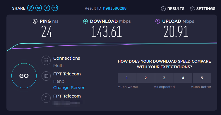 Tốc độ lên đến hơn 140Mbps. Nhanh hơn GẤP 14 LẦN!