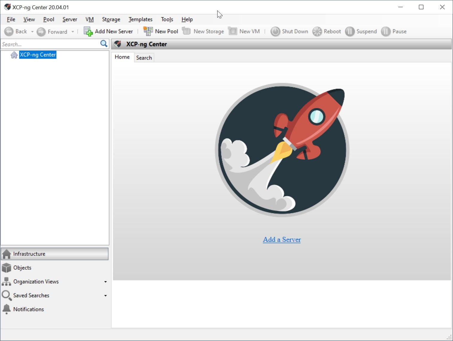 Giao diện XCP-ng trên Windows 10